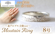 〔立体〕北アルプスのリング 8号│信州 アルプス リング 指輪 アクセサリー 手 飾り 山岳 山 北アルプス 特別 ジュエリー ふるさと納税 長野県 松本市