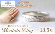〔立体〕北アルプスのリング 13.5号│信州 アルプス リング 指輪 アクセサリー 手 飾り 山岳 山 北アルプス 特別 ジュエリー ふるさと納税 長野県 松本市