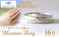 〔立体〕北アルプスのリング 16号│信州 アルプス リング 指輪 アクセサリー 手 飾り 山岳 山 北アルプス 特別 ジュエリー ふるさと納税 長野県 松本市