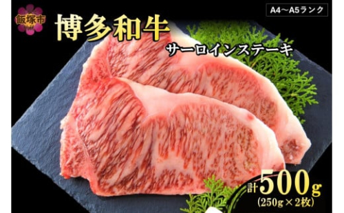 【A4-A5ランク】博多和牛サーロインステーキ 500g【B4-042】 2164488 - 福岡県飯塚市