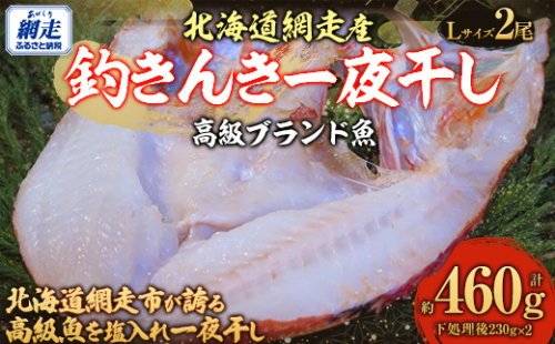 高級ブランド釣きんき一夜干【Lサイズ】 2尾（2025年5月15日より順次発送） ABJ015 2167206 - 北海道網走市