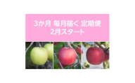 ＜発送月固定定期便＞〈2026年2月より順次発送〉甘味系・青森りんご約3kg全3回【4068097】