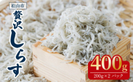 しらす 400g ( 200g × 2パック ) 冷凍 小分け 約6人前 しらす丼 丼ぶり 魚 さかな ご飯 ごはん 炒飯 チャーハン パスタ スパゲティ サラダ 卵焼き お取り寄せ グルメ 人気 おすすめ 愛媛県 松山市  人気おすすめ