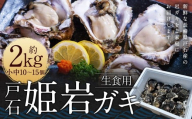 戸石岩ガキ （姫岩ガキ） 生食用 約2kg （小中10～15個） オイスターナイフ付き 姫岩牡蠣 岩牡蠣 岩ガキ 牡蠣 カキ 生食 貝 貝類 海鮮 九州 長崎県 長崎市 冷蔵