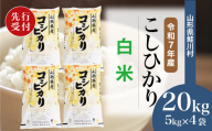 ＜令和7年産米先行受付＞ 鮭川村 コシヒカリ 【白米】 20kg （5kg×4袋）＜配送時期選べます＞