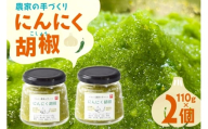 こしょう にんにく農家の手づくり にんにく胡椒 110g 2個 セット [山之一 熊本県 五木村 51120278] にんにく 胡椒 青唐辛子 ペースト 小分け