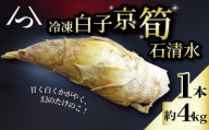 【八幡男山産の京たけのこをまるまる1本】 冷凍 白子京筍 1本 丸ごと 4kg たけのこ タケノコ 竹の子 皮付き 早掘り 朝採れ 国産 高級 幻 逸品 野菜 甘み 糖分 人気 おすすめ こだわり ふるさと納税 男山 京都 八幡 石清水八幡宮 京都辻農園 瞬間冷凍 肉 魚 と同様の冷凍技術 梨 果物 のように甘い