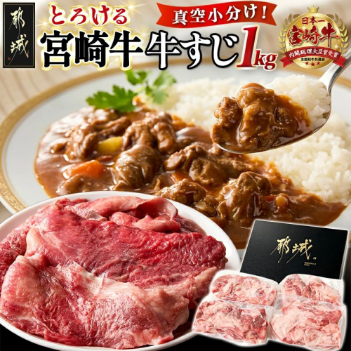 宮崎牛牛すじ1kg(250g×4P)_AA-N301 2172132 - 宮崎県都城市