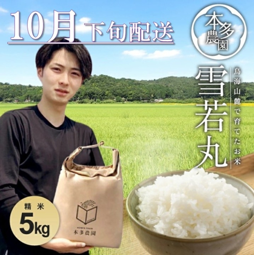 SB0706　10月下旬配送／令和7年産【精米】雪若丸　5kg 農家直送 HO 2172509 - 山形県酒田市
