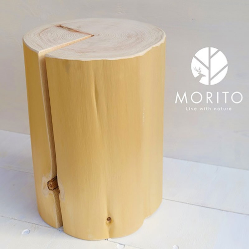 MORITO　森の丸太スツール＜ヒノキ／磨き丸太仕上げ＞　オットマン 椅子 2172859 - 三重県名張市