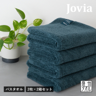 Jovia ジョヴィア バスタオル 4枚（ネイビー）【日本製 泉州タオル 吸水 日用品 たおる ロングヘア】 G2860