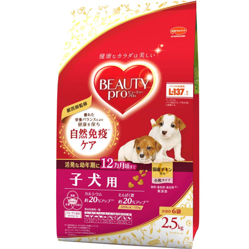 ビューティープロ ドッグ 子犬用 12ヵ月頃まで 2.5kg ｘ4(ケース単位) ドッグフード 2175525 - 静岡県袋井市
