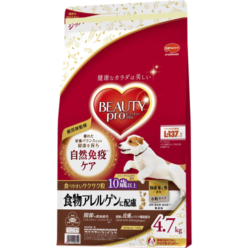 ビューティープロ ドッグ 食物アレルゲンに配慮 10歳以上 4.7kg ｘ1(ケース単位) ドッグフード 2175540 - 静岡県袋井市