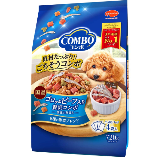 コンボ ドッグ ゴロッとビーフ入り 720g ｘ12(ケース単位) ドッグフード 2175545 - 静岡県袋井市