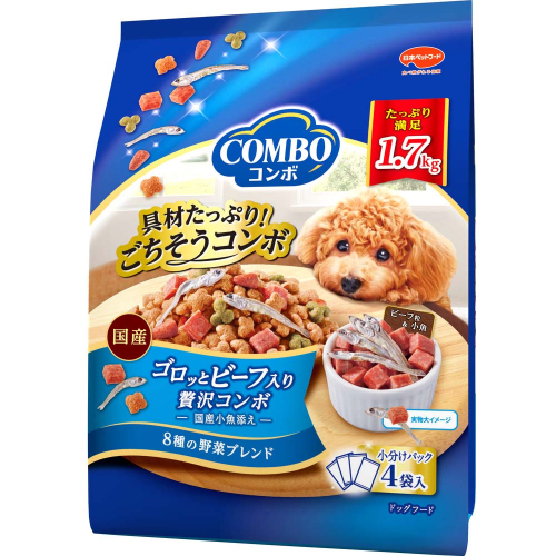コンボ ドッグ ゴロッとビーフ入り 1.7kg ｘ8(ケース単位) ドッグフード 2175546 - 静岡県袋井市