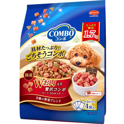 コンボ ドッグ Ｗお肉入り 1.7kg ｘ8(ケース単位) ドッグフード 2175550 - 静岡県袋井市