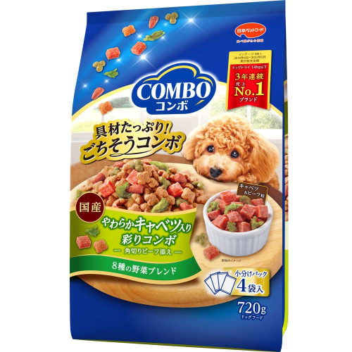 コンボ ドッグ やわらかキャベツ入り 720g ｘ12(ケース単位) ドッグフード 2175551 - 静岡県袋井市