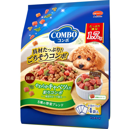 コンボ ドッグ やわらかキャベツ入り 1.7kg ｘ8(ケース単位) ドッグフード 2175552 - 静岡県袋井市