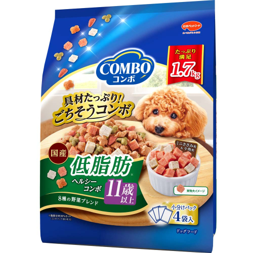 コンボ ドッグ 低脂肪 11歳以上 1.7kg ｘ8(ケース単位) ドッグフード 2175560 - 静岡県袋井市