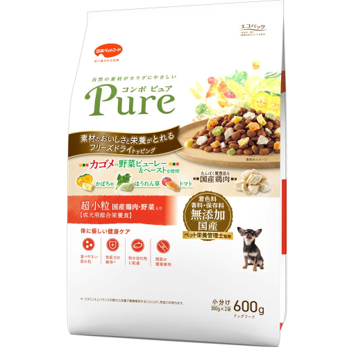 コンボ ピュア ドッグ 超小粒 600g ｘ12(ケース単位) ドッグフード 2175568 - 静岡県袋井市