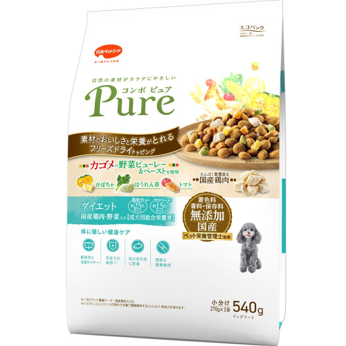 コンボ ピュア ドッグ ダイエット 540g ｘ12(ケース単位) ドッグフード 2175584 - 静岡県袋井市