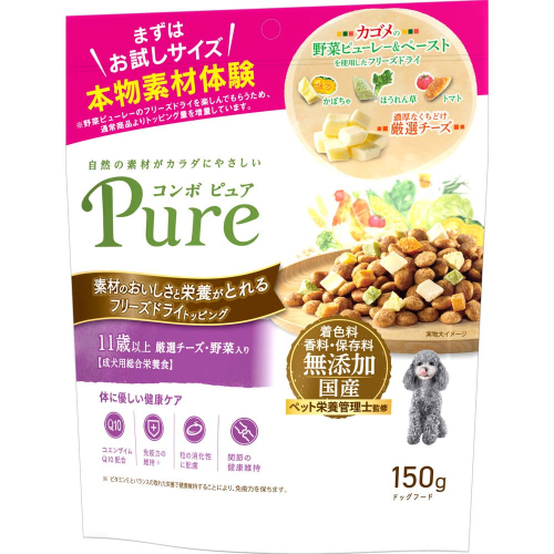 コンボ ピュア ドッグ 11歳以上 150g ｘ12(ケース単位) ドッグフード 2175586 - 静岡県袋井市