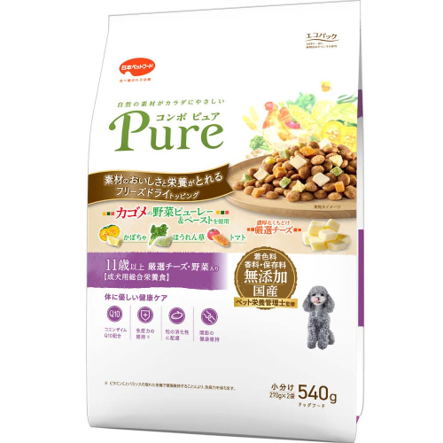 コンボ ピュア ドッグ 11歳以上 540g ｘ12(ケース単位) ドッグフード 2175588 - 静岡県袋井市