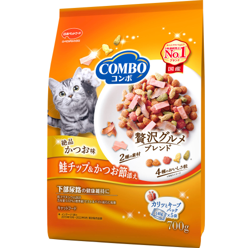 コンボ キャット かつお味・鮭チップ・かつお節添え 700g ｘ12(ケース単位) キャットフード 2175659 - 静岡県袋井市
