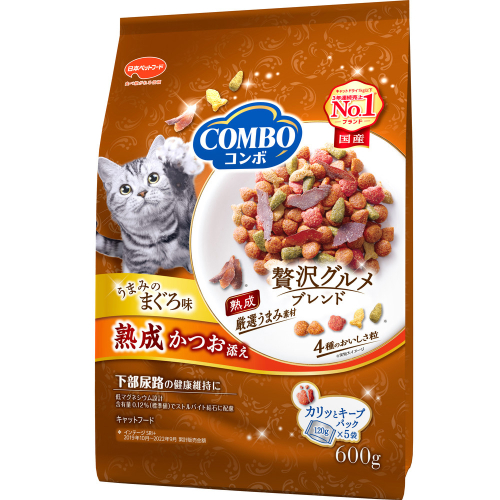コンボ キャット まぐろ味・熟成かつお添え 600g ｘ12(ケース単位) キャットフード 2175660 - 静岡県袋井市