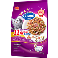 コンボ キャット 毛玉対応11歳以上 かつお味・かつおチップ・かつお節添え 600g ｘ12(ケース単位) キャットフード