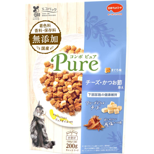 コンボ ピュア キャット まぐろ味・チーズ・かつお節添え 200g ｘ12(ケース単位) キャットフード 2175676 - 静岡県袋井市