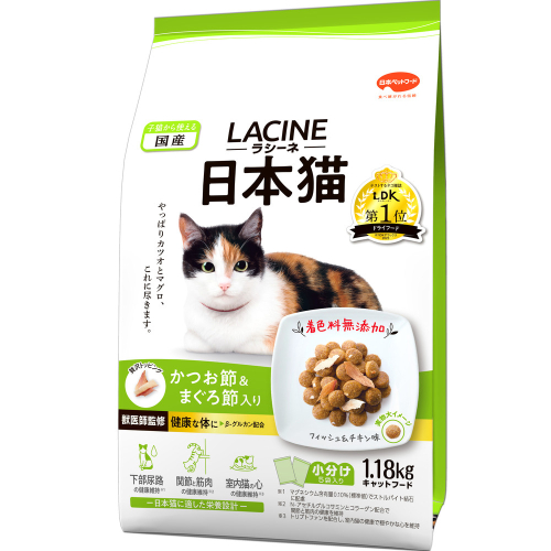 ラシーネ 日本猫 1.18kg ｘ8(ケース単位) キャットフード 2175694 - 静岡県袋井市