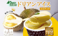 ドリアン ココナッツ アイスクリーム 122ml 12個 セット 濃厚 ココナッツミルク カップアイス スイーツ お菓子 ソフトクリーム おやつ デザート ご当地アイスセット 詰め合わせ お取り寄せ ギフト お返し 送料無料 かをり果樹園 静岡県 沼津市