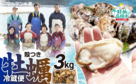 【7月発送】【訳あり・数量限定】 生食用 殻付き牡蠣 約3kg 【 天然 牡蠣 かき カキ 殻付き 生食 真牡蠣 冷蔵 国産 三陸産 広田湾 マルテン水産 】 RT2794