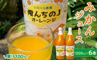 みかん ジュース 選べる 1000ml×6本 青島 ミカン 柑橘 蜜柑 ビタミン おいしい 果樹園 直送 甘い 有機肥料 テロワール オレンジジュース オレンジ みかん いたくら農園 静岡県 牧之原市