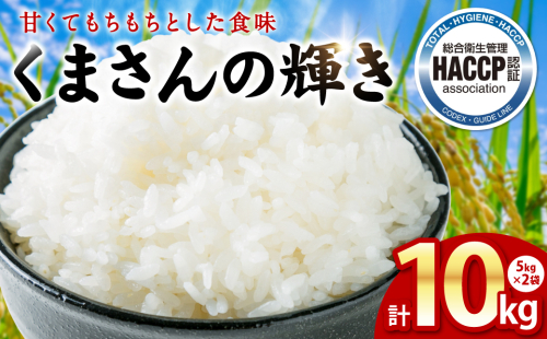 【先行予約】くまさんの輝き 5kg×2袋 合計10kg 熊本県 八代市産 米 お米 精米 白米 国産 【2025年11月下旬より順次発送】 2180117 - 熊本県八代市