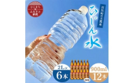 「ひじん水」2L×6本と二階堂20度(900ml)12本　水割りセット＜複数個口で配送＞【4014565】