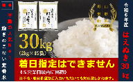 【令和6年産】はえぬき30㎏（2㎏×15袋）  通常精米