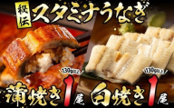 【二の丑(7/31)までに配送】【数量限定】鹿児島県産！秘伝の特上スタミナうなぎ蒲焼き＆白焼きセット！＜計260g以上＞ a5-265-us2