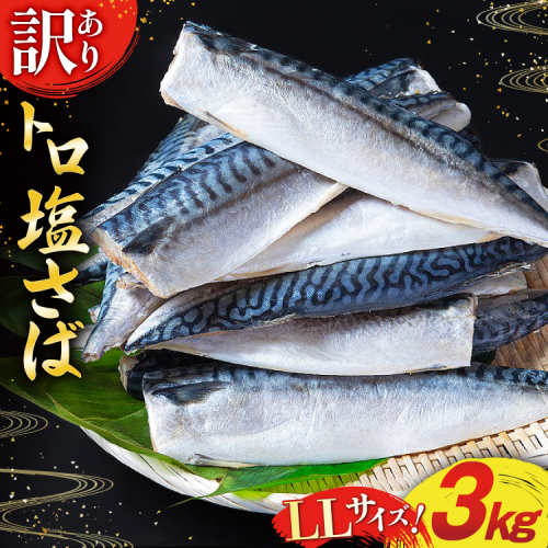 訳ありトロ 塩さば LLサイズ フィレ 3kg ★フィレ1枚250g超え！[足利本店 宮城県 気仙沼市 20565620] 魚介類 魚 海鮮 鮮魚 サバ さば 鯖 サバフィレ サバフィーレ 鯖フィレ トロサバ 訳アリ わけあり 切り身 冷凍 2181849 - 宮城県気仙沼市
