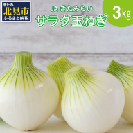 【予約：2025年7月下旬から順次発送】北海道 JAきたみらい サラダ玉ねぎ 3kg ( 玉葱 サラダ 期間限定 )【005-0030】