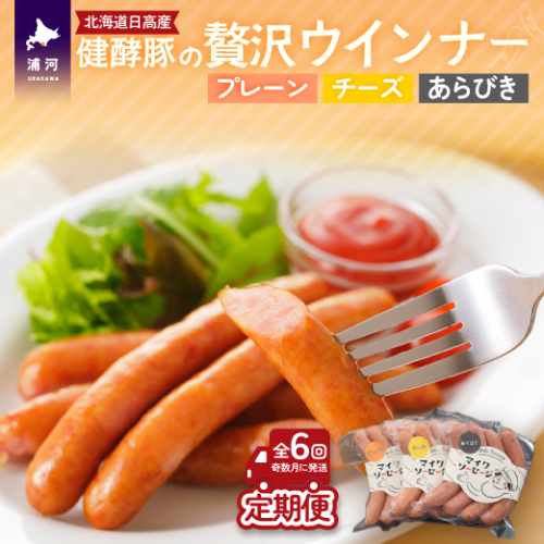 北海道・健酵豚の贅沢ウインナー定期便(全6回)[09-1482] 2185036 - 北海道浦河町