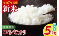 【先行予約】令和7年産 茨城県産コシヒカリ　無洗米　5kg【お米 米 こしひかり ごはん 茨城県】（85-14）