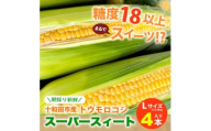 ＜糖度18以上＞スーパースィート　青森県産トウモロコシ　Lサイズ4本入り(1本400gクラス)【1612563】