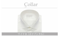 【形態安定】ケアも簡単！安心して着れる綿ポリ混紡メンズ用ドレスシャツ「Lサイズ」衿型ワイドカラー（ホリゾンタル） 1080055