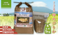 《希少！蔵出し　令和6年産米》合鴨農法ゆめぴりか 【玄米】【有機肥料/無農薬・無化学肥料･備蓄用】 令和6年度米 5kg(1kg×5袋)　水田環境鑑定・米食味鑑定士鑑定米【Yesclean農法認定品】【31166】