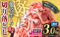 ＜14営業日以内発送予定＞鹿児島県曽於市産 曽於ポーク切り落とし 計3.0kg(モモウデ切り落とし) 真空パック 豚肉 切り落とし【Rana】A811-2w