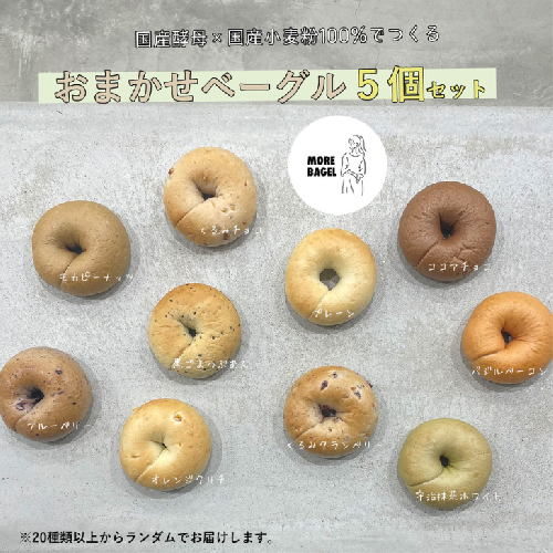 おまかせベーグル5個セット：B100-049 2188593 - 佐賀県佐賀市