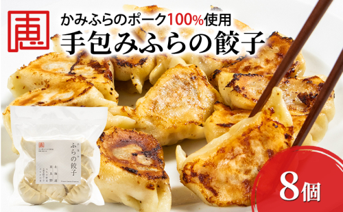 【かみふらのポーク 使用】 手包み ふらの餃子 8個入 小分け ジャンボ サイズ 中華 冷凍 即席 食品 簡単 加工品 調理不要 おかず 手作り ふらの 北海道 上富良野町 北の恵 2189138 - 北海道上富良野町