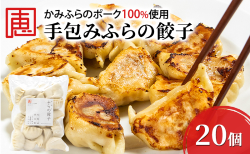 【かみふらのポーク 使用】 手包み ふらの餃子 20個入 業務用 ジャンボ サイズ 中華 冷凍 即席 食品 簡単 加工品 調理不要 おかず 手作り ふらの 北海道 上富良野町 北の恵 2189140 - 北海道上富良野町